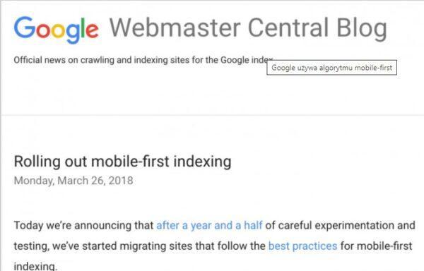 google mobile first