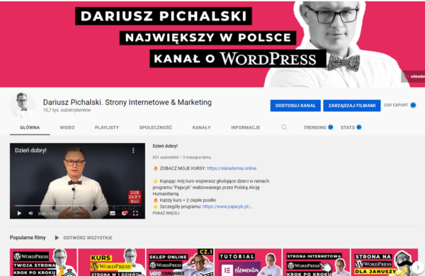 pichalski youtube wordpress